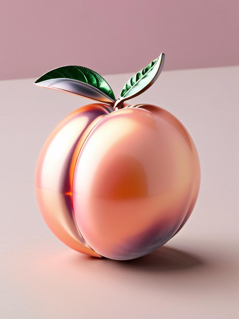 02133-2555730879-peach made of l1qu1dp34rl, metal, pearlescent,  _lora_liquidpearlXL_1_.png